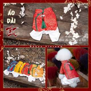 Áo Dài Cho Chó Mèo Bộ Sưu Tập Khải Nguyên 2025 Quần Áo Tết Cho Thú Cưng Thiết Kế Thời Trang Cao Cấp NAKSU.VN