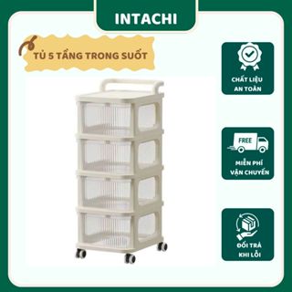 Tủ Đựng Quần Áo Có Ngăn Kéo Trong Suốt, Kệ Bỉm Sữa Có Bánh Xe Đẩy Chắc Chắn, Kệ Đa Năng Đựng Đồ Tiện Lợi