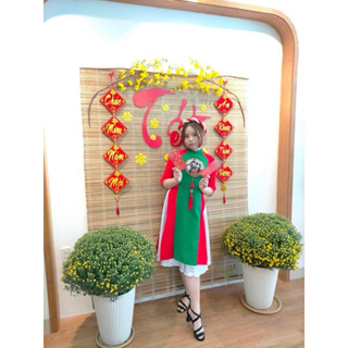 Mành Cọ Trang Trí Tết 2025 , Làm Phông Chụp Hình