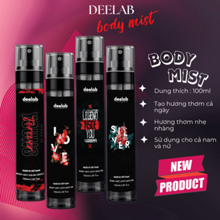 [Mua Nhiều Giảm Nhiều] Body Mist Nước Hoa Deelab Nam Nữ Toàn Thân Lưu Hương Cả Ngày, Chai Lớn 100ml Dạng Xịt