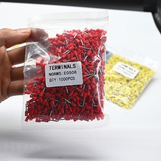 1000 cái Đầu cos kim rỗng - cos PIN đấu dây điện E0508, E7508, E1008, E1508, E2508, E4009, E6012
