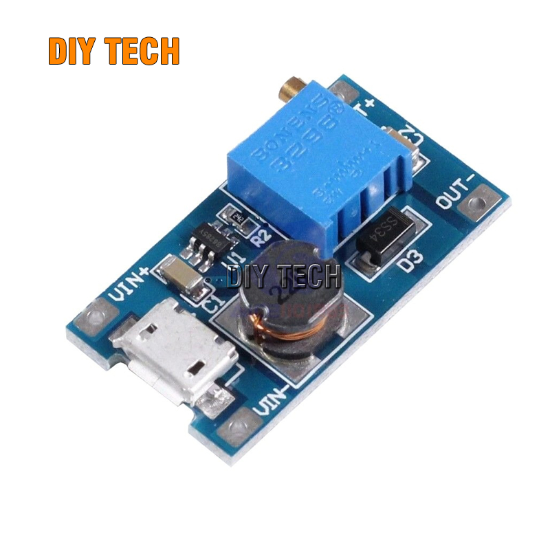 LKDT Mạch tăng áp 2A mini cổng Micro MT3608