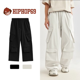 Quần Ống Rộng Nam Nữ Có Dây Rút Unisex, Quần Túi Hộp Vải Gió Phong Cách Hiphop Đường Phố Q332