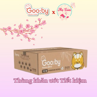 Khăn ướt GOOBY thùng 10 gói loại 100 tờ/gói an toàn cho bé, không Paraben