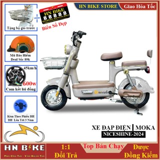 Xe Đạp Điện Cao Cấp MoKa NiceShine - 2025, Mẫu Xe Đạp Điện Cho Học Sinh Và Mọi Lứa Tuổi, Lắp Pin Lithium + Sạc