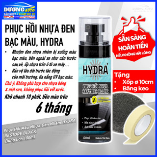 HYDRA Phục hồi nhuộm nhựa nhám đen nhám ngoại thất, dùng cho xe máy, xe ô tô, Dung Tích 100ml - DƯƠNG AUTO 31
