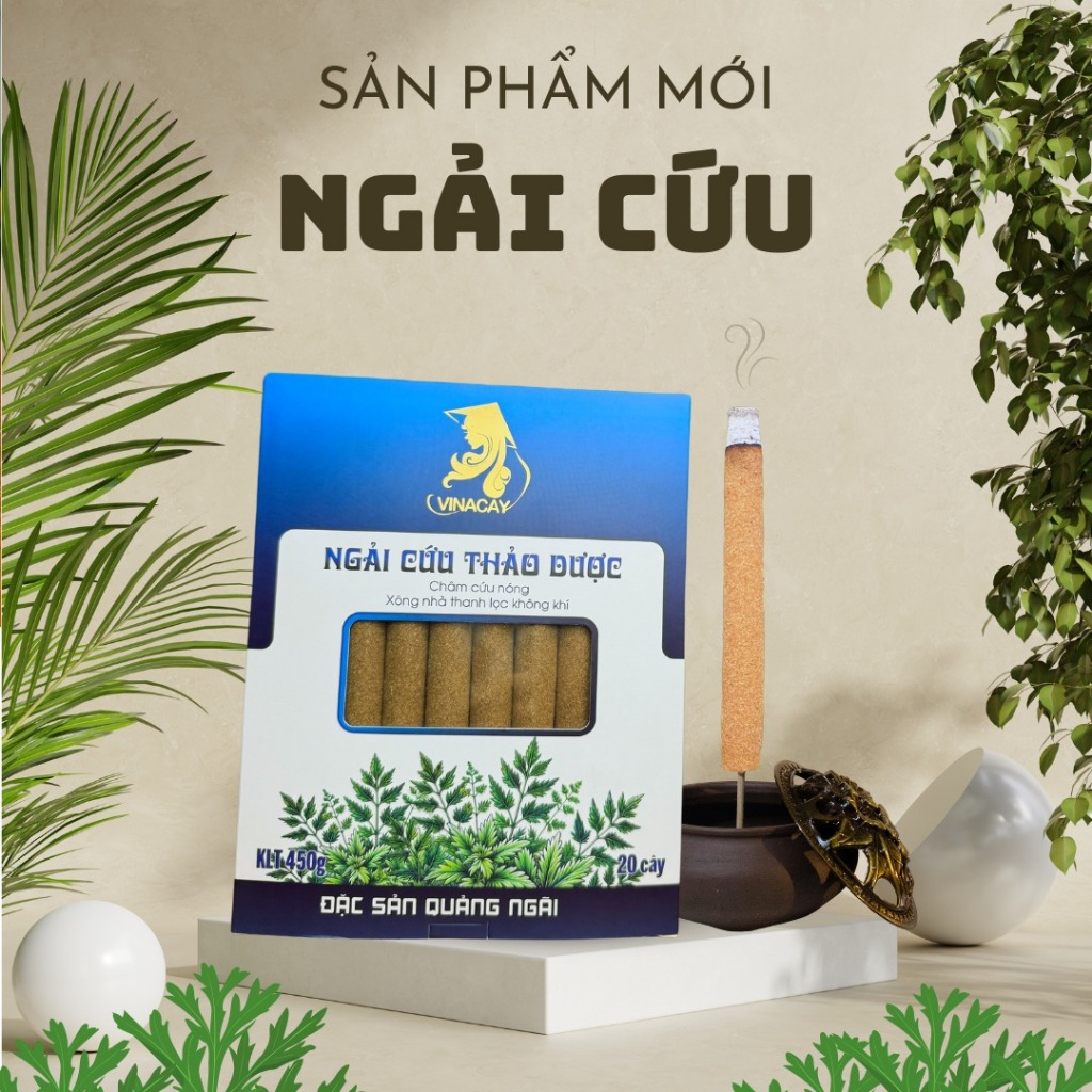 Nhang sào Ngải cứu thảo dược, làm từ ngải cứu thiên nhiên, xông nhà, đuổi muỗi