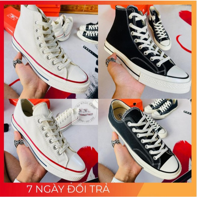 Giày Convers Chuck taylor 1970s đen trắng cổ thấp,cao giày cv 1970s chuẩn S.Cấp Full pk [ Shopgiay19