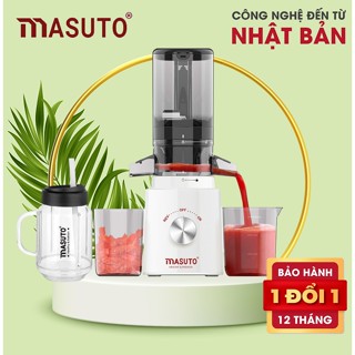 Máy Ép Chậm Trái Cây Masuto Ép Nguyên Quả Kiệt Bã Dung Tích 0,6L Làm Nước Ép, Ép hoa quả, làm kem