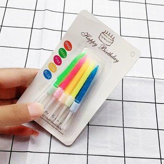 COMBO 100 Vỉ 10 Cây nến sắc màu trang trí bánh sinh nhật, nến sinh nhật trang trí bán kem | D043