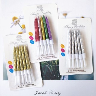 COMBO 100 Vỉ 10 Cây nến sắc màu trang trí bánh sinh nhật, nến sinh nhật trang trí bán kem | D043