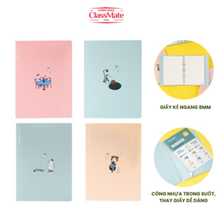 Sổ Còng Kẻ Ngang A5/B5 CLASSMATE 100 Trang Còng Nhựa Trong Suốt PP An Toàn Thay Ruột Giấy Refill Dễ Dàng 10-036A5/B5
