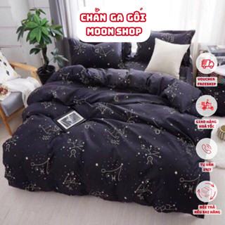 (KO kèm ruột chăn) Vỏ bọc mền (vỏ chăn) và ga gối mẫu Cung hoàng đạo (Sao đêm) poly cotton  - Vỏ chăn lồng được ruột