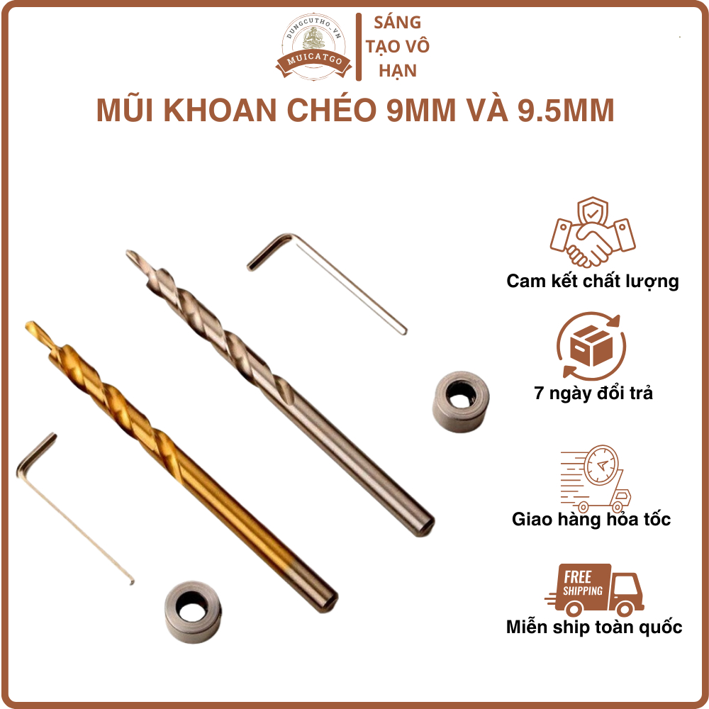 Mũi khoan chéo 9mm và 9.5mm