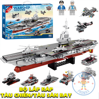 [HỘP/TÚI] Mô hình lắp ráp tàu sân bay lớn, đồ chơi lắp ráp robot thông minh cho bé trai từ 6 tuổi