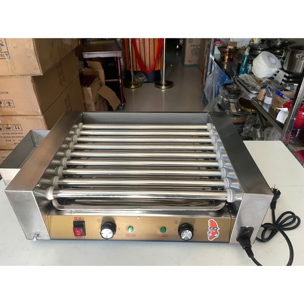 Máy nướng xúc xích 9 thanh, máu nướng xúc xích, hotdog...