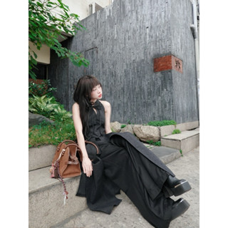 Áo dài Yên Khôi (Chưa kèm kèm quần) - Remmus |Áo dài cổ yếm thiết kế chất liệu denim xẻ tà cho nữ