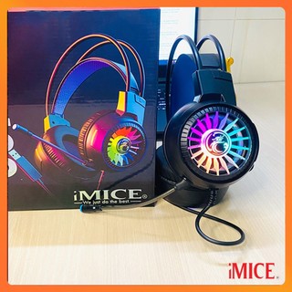 Tai Nghe Chụp Tai Gaming Có Mic Đàm Thoại Led RGB - Headphone Gaming IMICE HD-490