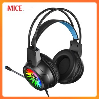Tai Nghe Chụp Tai Gaming Có Mic Đàm Thoại Led RGB - Headphone Gaming IMICE HD-490