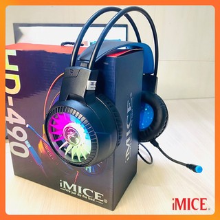 Tai Nghe Chụp Tai Gaming Có Mic Đàm Thoại Led RGB - Headphone Gaming IMICE HD-490