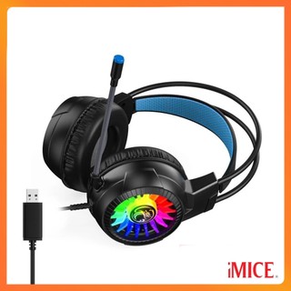 Tai Nghe Chụp Tai Gaming Có Mic Đàm Thoại Led RGB - Headphone Gaming IMICE HD-490
