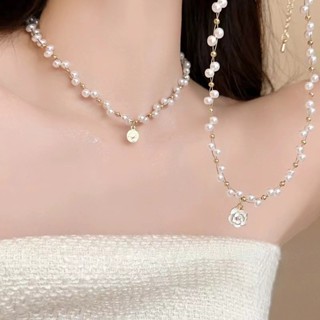 Vòng cổ nữ thời trang mix ngọc Bluehope mẫu mới mặc áo dài nhiều kiểu dáng tiểu thư 35 cm V24