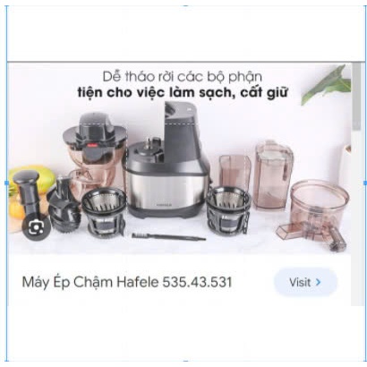 Phụ kiện Máy Ép Trái Cây Miệng Lớn HAFELE JE230-BL - 535.43.531-lưới ,cối ,soắn ,nạp