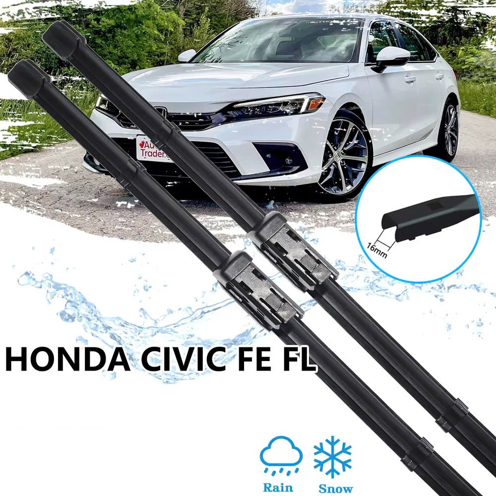 Chổi Gạt Mưa Civic 2022 2023 2024 2025 ( Chân Bấm Theo Xe ) - Bộ 2 Gạt Mưa Trước Honda Civic