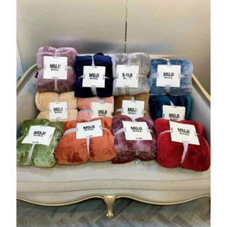 💚 CHĂN TUYẾT MUJI - Chất Liệu 100% Lông Tuyết Mềm Mịn, Êm Ái, Đường May Chắc Chắn (Khổ 2m x 2,3m)