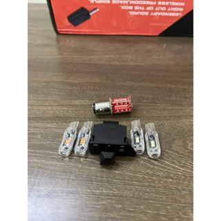 Combo haza Wave / Vision 4 Bóng Xi nhan F1+ Công tắc haza+ hậu đỏ