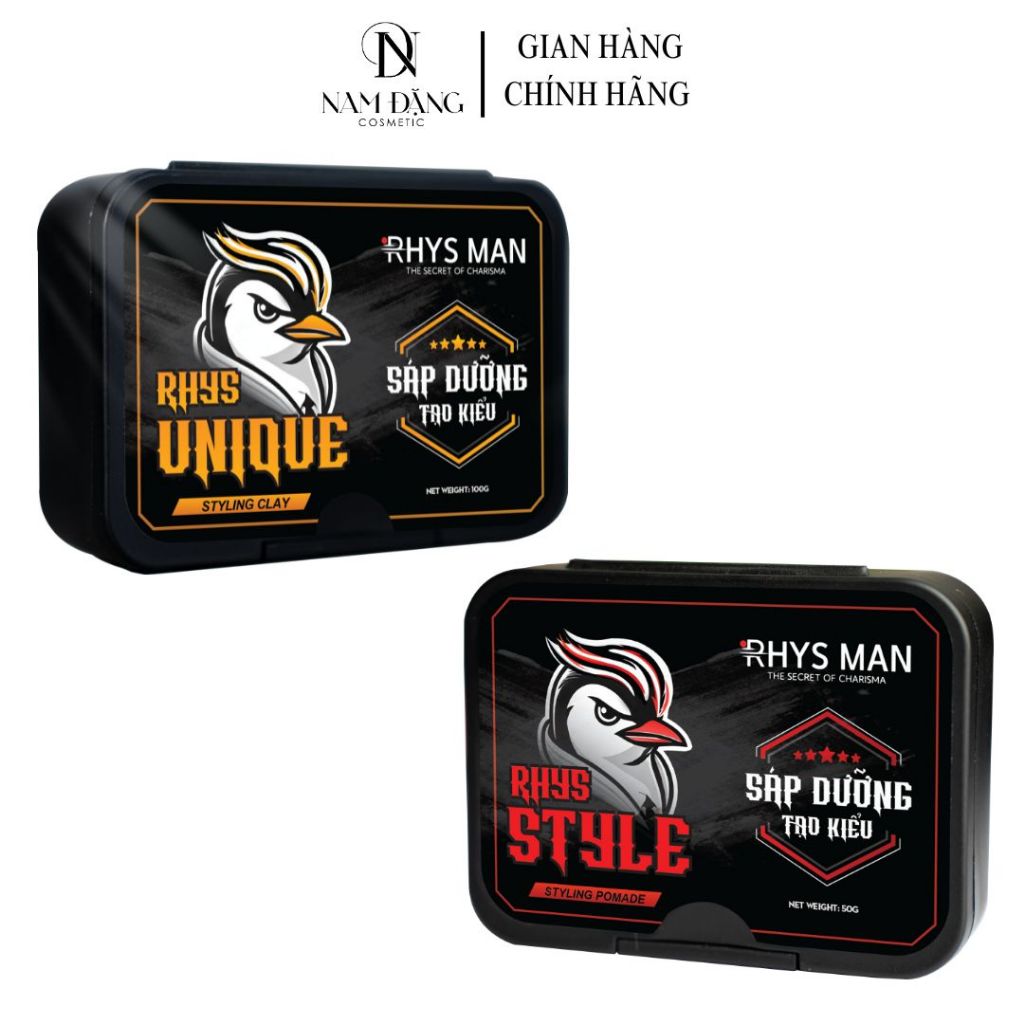 Sáp Vuốt Tóc Rhys Man Styling Pomade  & Rhys Unique Styling Clay
