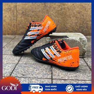 Giày đá banh size 35 đến size 44, Giày đá bóng giá rẻ size 35 size 36 size 37 size 38 nam nữ trẻ em màu cam đen GODI