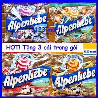 (hsd 01->05/2026) (Gói 36 que + TẶNG 3) Kẹo mút Alpenliebe dâu kem, caramen, trà sữa, kem quả mọng