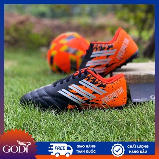 Giày đá banh size 35 đến size 44, Giày đá bóng giá rẻ size 35 size 36 size 37 size 38 nam nữ trẻ em màu cam đen GODI