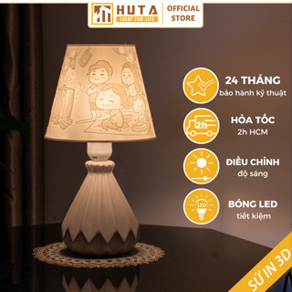  Đèn Ngủ Chao In 3D Thân Sứ HUTA Light For Life Điều Chỉnh Độ Sáng Ánh Sáng Vàng 