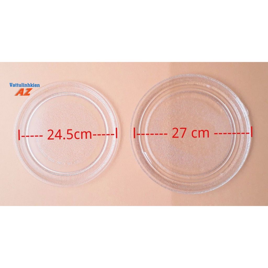 Đĩa lò vi sóng trơn ĐK 24.5cm- 27cm dùng cho các loại Lò vi sóng 18L-20L