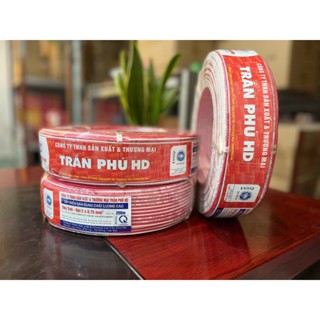 ( Cuộn 200M ) Dây Sub đôi đỏ trắng 2x0.75 TP HD dây điện lõi đồng thi công Led, biển quảng cáo, dây tín hiệu Camera,..