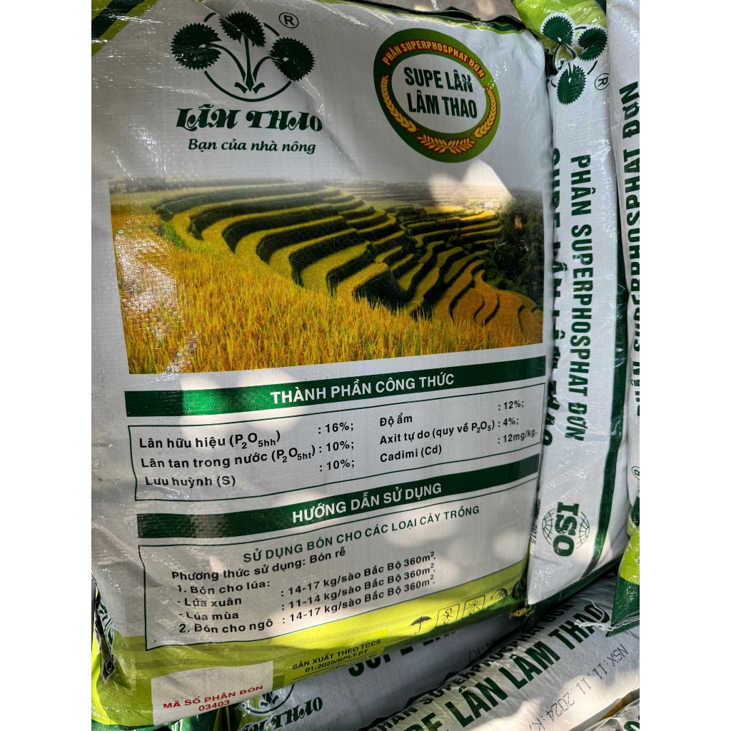 Phân bón Supe Lân Lâm Thao (Túi 2kg) - Phân SuperPhosphat đơn