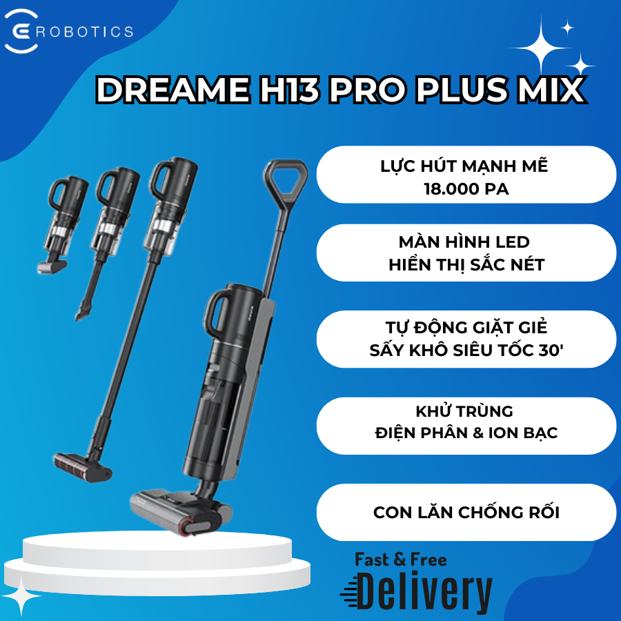 Máy Hút Bụi Lau Nhà Cầm Tay Dreame H13 Pro Plus Mix