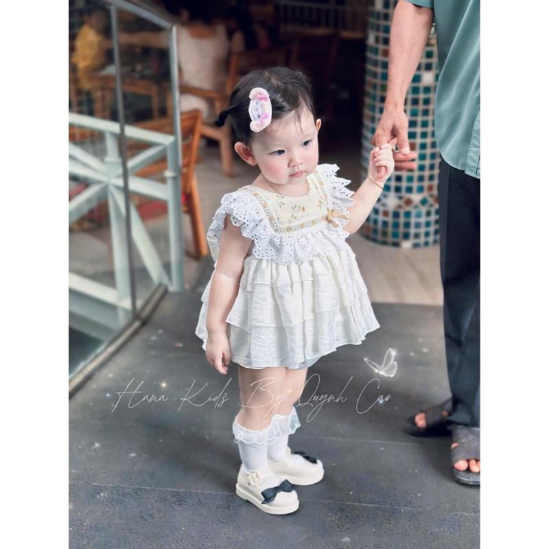 [Hàng chính chủ_ko sỉ] Váy đầm lolita màu trắng / váy đầm tây ban nha xoè bồng siêu xinh cho bé gái