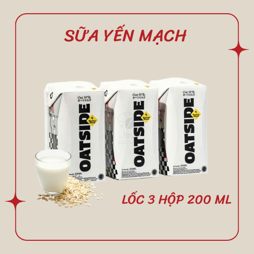 Sữa Yến Mạch Oatside - lốc 3 hộp 200ml (Chỉ giao Hỏa Tốc)
