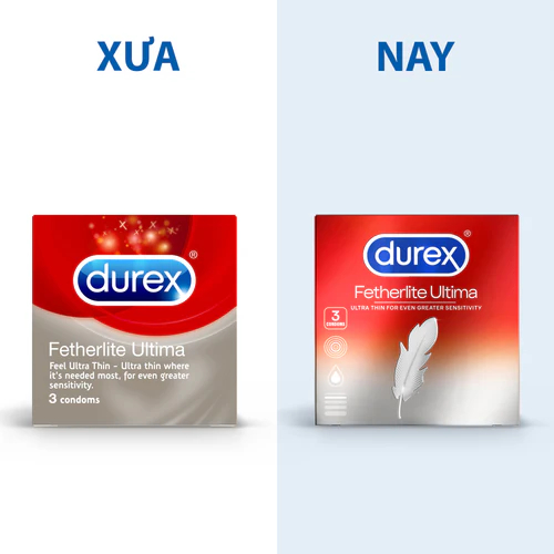Bao Cao Su Durex Fetherlite Ultima (Hộp 3C) – Dòng Bcs Siêu Mỏng & Nhiều Gel Bôi Trơn. Chính Hãng 100%