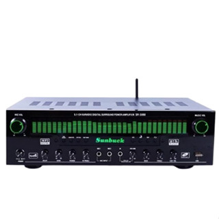 Amply karaoke bluetooth Sunbuck SR 3800 công suất lớn, dải đèn EQ thay đổi 9 kiểu theo sở thích, âm ly gia đình