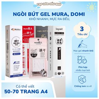  Ngòi bút gel Mura,Domi,Lopet,Inmorning bút bi gel mực đen xanh đỏ 0.5mm mực đen xanh đỏ khô nhanh 