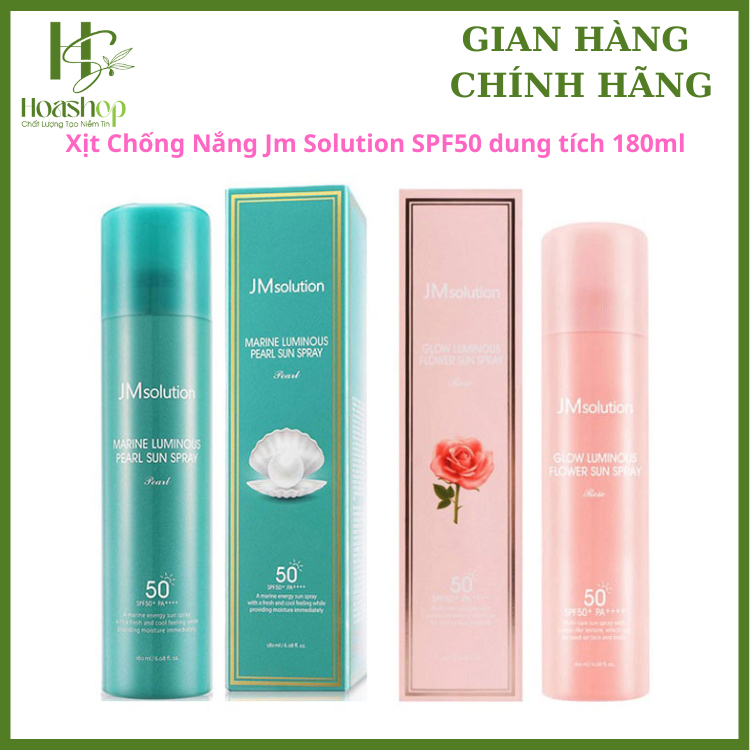 Xịt Chống Nắng Jm Solution SPF50 dung tích 180ml