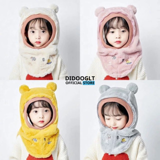 Mũ Len Lông Cừu Trùm Đầu Didooglt Kèm Kính Chắn Gió Chống Bụi Bảo Vệ Bé Nón Len Mềm Mịn Cho Bé