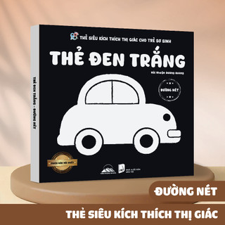 Sách - Thẻ Siêu Kích Thích Thị Giác -  Thẻ Đường Nét Đen Trắng Cho Trẻ Sơ Sinh