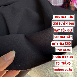 Vải Quần,Thun Cát Hàn Đen- Nữ Váy bộ đồ công sở