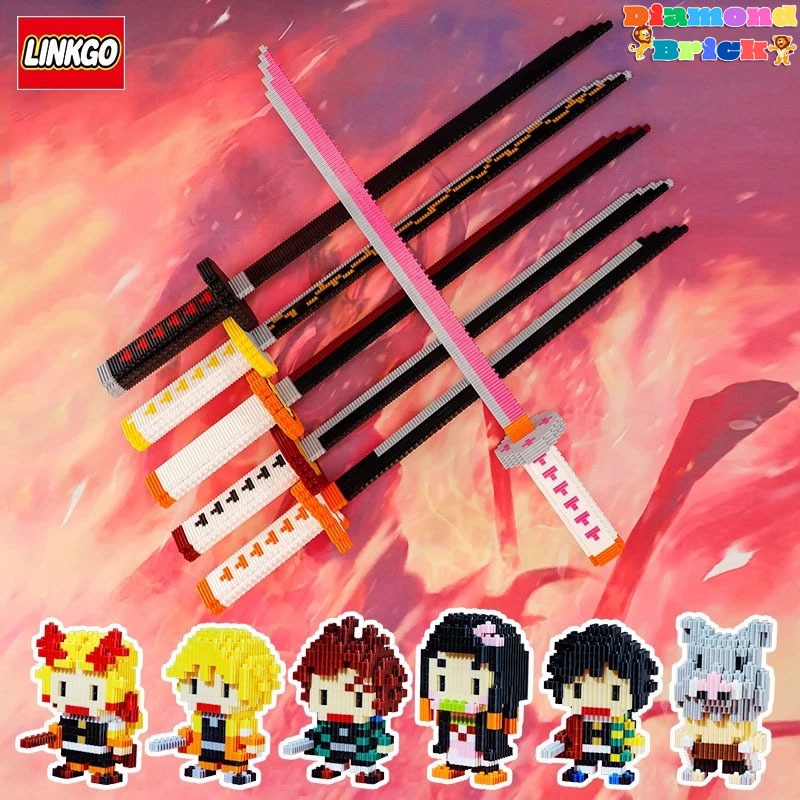 Đồ Chơi Lắp Ráp Xếp Hình LINKGO Mô Hình Thanh Kiếm Enma / Shusui / Wado / Kitetsu Của Zoro Trong Đảo