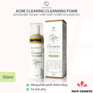  Skinsolve Acne Clearing Cleansing Foam 150ml – Sữa rửa mặt tạo bọt chiết xuất từ diếp cá và ngải cứu 